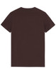 A brown premium cotton tee with a classic crew neck and short sleeves. Features a logo on the back.