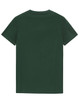 A dark green ladies' premium cotton tee with a simple crew neckline and short sleeves, featuring a logo on the back.