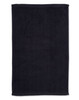 A black double-sided terry hand towel measuring 40x60 cm, featured in a plain design.