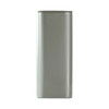 A silver flip-top mint tin with a sleek cylindrical shape. The tin features a logo on its surface.