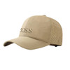 A beige quick-drying perforated cap with a curved brim and an embroidered logo.