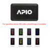A power bank with a black finish and a prominent logo, available in multiple colours.