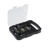 A tool kit featuring a variety of screwdrivers and bits in a black and clear case.