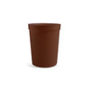 A drinkware item, this 473ml plastic stadium cup is brown and features a simple design with no visible branding.