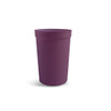 A 650ml plastic stadium cup in a deep purple colour, featuring a solid design and a lid.