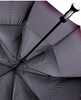 A black auto golf umbrella with a sturdy handle and a mesh lining for durability.