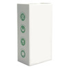 A white rectangular box containing travel paper soap sheets, featuring green icons and a logo.