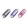 Three Galaxy Flash Drives in black, blue, and pink, featuring metallic silver accents and logos on each drive.
