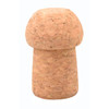 A champagne cork-shaped flash drive in natural cork colour with a smooth texture and rounded top.