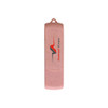 A pink wheat straw Type C flash drive with a logo, featuring a compact and portable design.