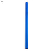 A blue stainless steel drinking straw, measuring 12mm x 215mm. The straw has a smooth, polished finish and features a logo.