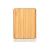 A bamboo magnetic clip with a white trim, ideal for holding documents and notes.