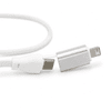 A white 60W fast charging cable with a silver connector, designed for phone and technology devices. It features a logo.
