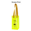 A clear jelly wine ice bag in bright yellow with yellow straps and a small logo on the front.