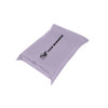 A purple self-sealing plastic mailing bag featuring a logo and branding for business use.