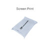 A self-sealing plastic mailing bag in a clear colour, featuring a logo or branding on the surface.