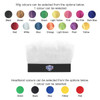 A selection of colours for a Solid Headband Wig and matching headbands in various shades including black, green, and red.