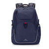 A navy blue High Sierra Access 4.0 Backpack with multiple compartments and a logo.