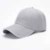 A grey 6-panel cap featuring a curved brim and a logo on the front.