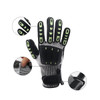 Heavy duty safety work gloves in black and grey with wrist lock and palm guard features, and reflective details.