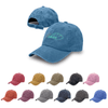 A vintage washed baseball cap available in various colours, featuring an adjustable strap and a front logo.