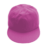 A giant baseball cap in vibrant pink with a flat brim and a simple design. It features a logo on the side.