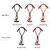 A collection of five 60W Charging Phone Straps in black, red, and orange, featuring various print options and a logo.