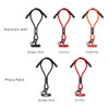 A collection of 60W charging phone straps in black, red, and orange, featuring an aluminium shell and phone patch.