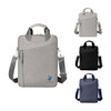 A collection of Business Sling Laptop Bags in grey, black, and navy blue with adjustable straps and logos.