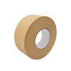 A roll of water activated gummed kraft paper tape in a tan colour, featuring a plain white inner core.