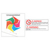 A six-leaf pinwheel in red, blue, green, and yellow, accompanied by assembly instructions and safety warnings.