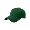 A green baseball cap with a hard top and a curved brim, featuring a logo on the front.