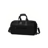 A black convertible backpack duffel garment bag with dual handles and a removable shoulder strap, featuring multiple compartments.