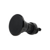 A round black car hook bracket featuring a smooth surface and textured grip for secure attachment.