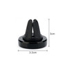 A black clip-on car phone holder with two cushioned grips, measuring 3.2 cm wide and 3 cm tall.