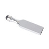 A silver touch pen USB flash drive with a black tip, featuring a logo on its side.