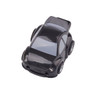 A black car-shaped flash drive with detailed features and wheels, designed for tech storage.