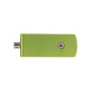 A green Puller Swivel Flash Drive with a metallic finish and a button on one side.