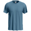 A teal Men's Classic T-shirt with short sleeves and a crew neckline, featuring a logo.