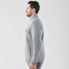A grey thermal 1/4 zip pullover for men, featuring a standing collar and side pockets.