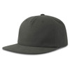 A flat peak cap in a dark green shade with a logo on the front. Suitable for casual wear.