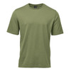 A green Men's Settebello Tee, featuring short sleeves and a crew neckline. It includes a logo on the label.