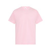 A pink men's t-shirt with short sleeves and a simple design. The shirt features a logo on the tag.