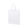 A large white tote bag with two handles and no visible branding or text.