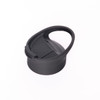 A drink bottle lid in black, designed for a stainless steel double wall bottle. Features a spout for easy pouring.