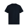 A black men's t-shirt featuring a standard crew neckline and short sleeves, with a logo visible.