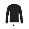 A long sleeve t-shirt in black with a simple design and a logo on the front. Available in additional colours.