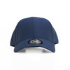 A blue cap featuring a logo on the front. Its design is simple and practical for headwear.