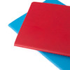 A5 thin PU cover notebook with a red exterior, placed over a blue notebook. Both have a smooth finish and a logo.