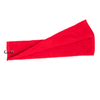 A red cotton golf towel featuring a hanging loop and a simple design.